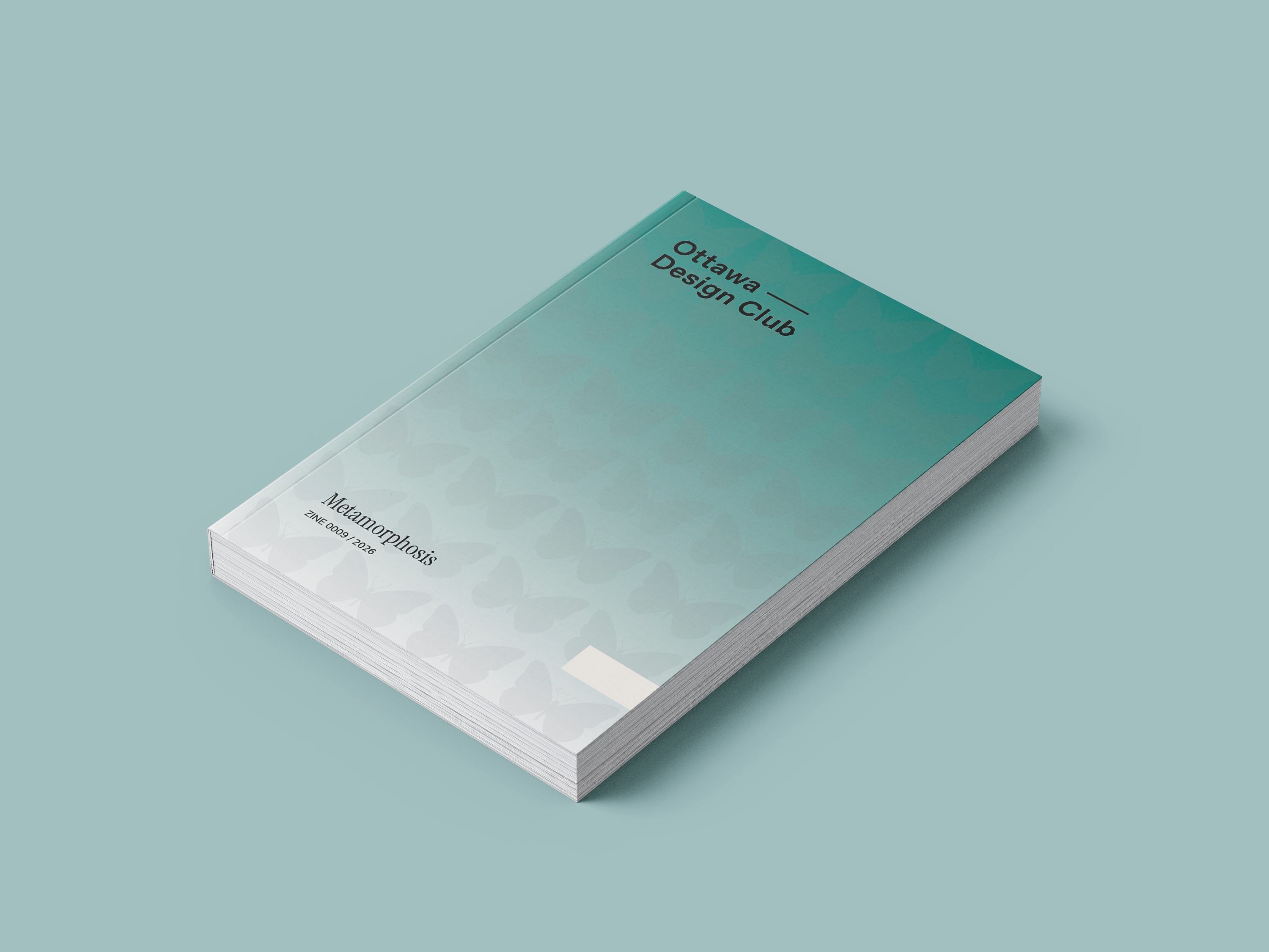 Ottawa Design Club Metamorphosis editorial zine cover mockup