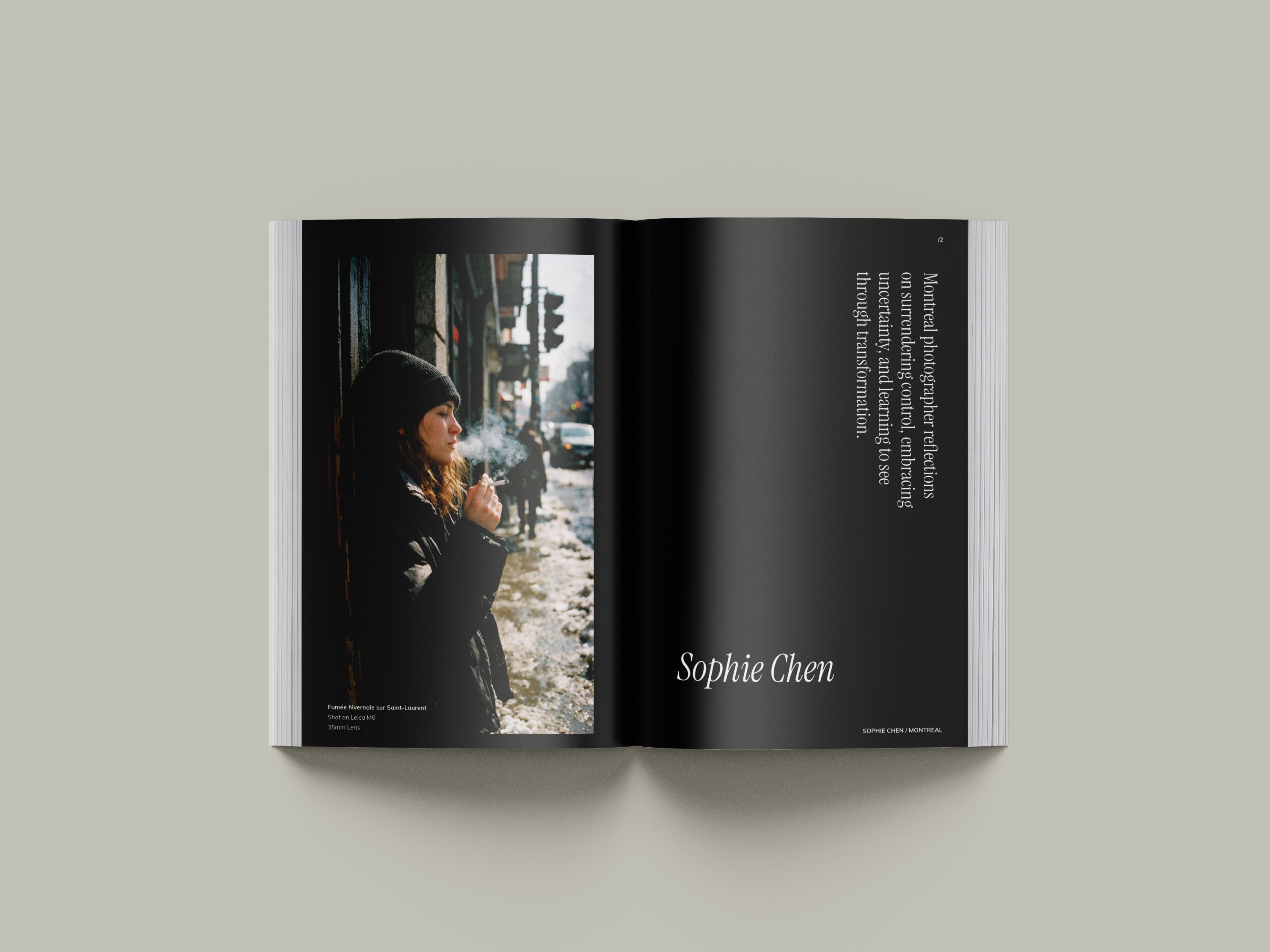 Ottawa Design Club Metamorphosis editorial zine artist profile mockup Sophie Chen