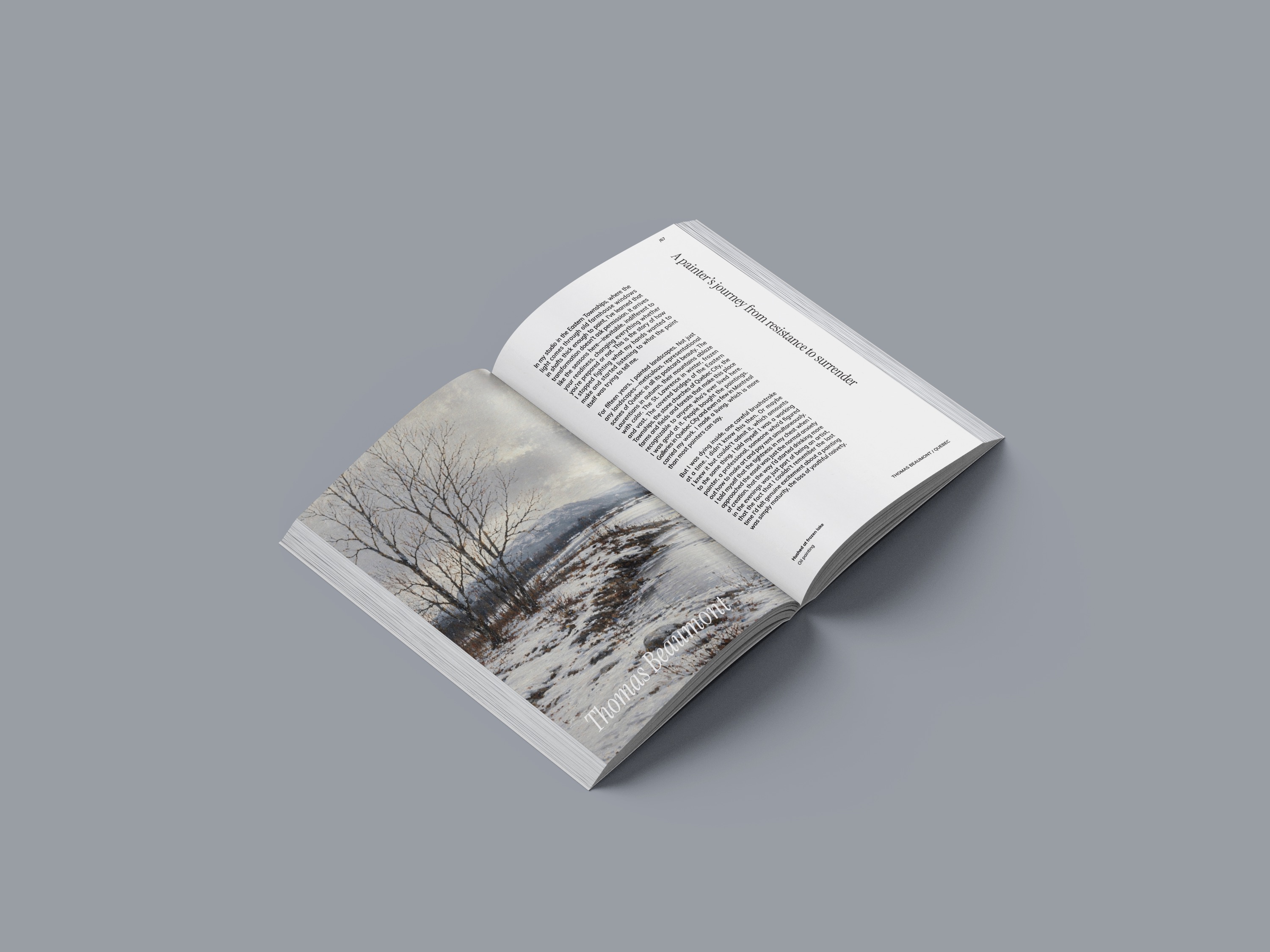 Ottawa Design Club Metamorphosis editorial zine artist profile mockup Thomas Beaumont