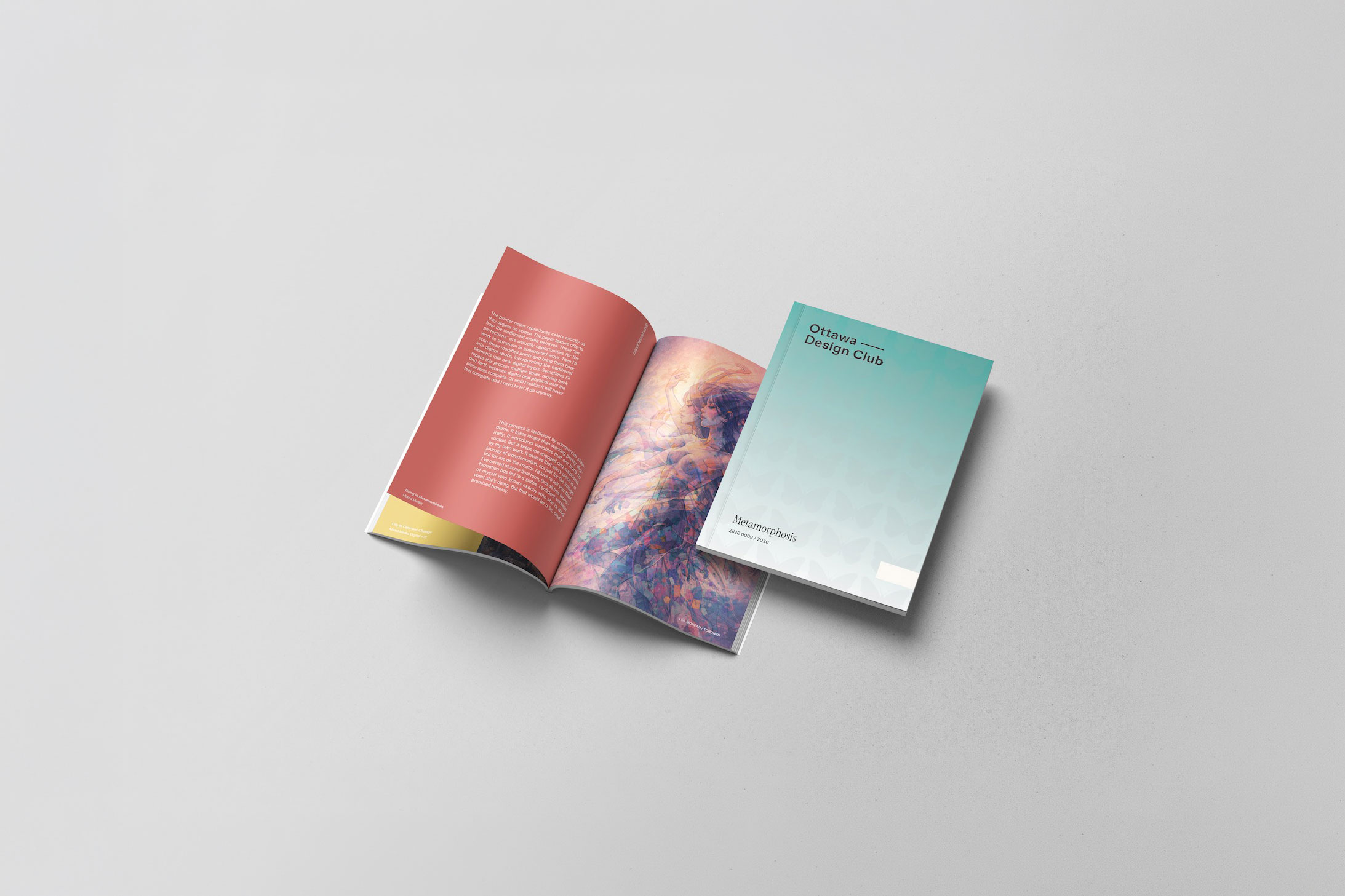 Ottawa Design Club Metamorphosis editorial zine mockup