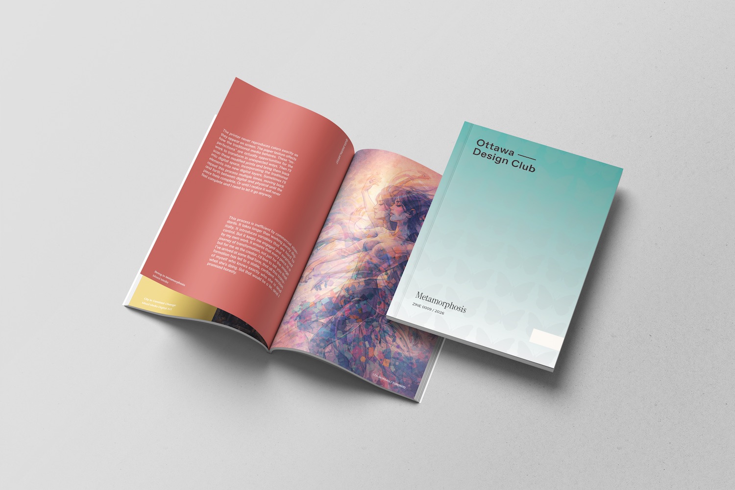 Ottawa Design Club Metamorphosis editorial zine mockup