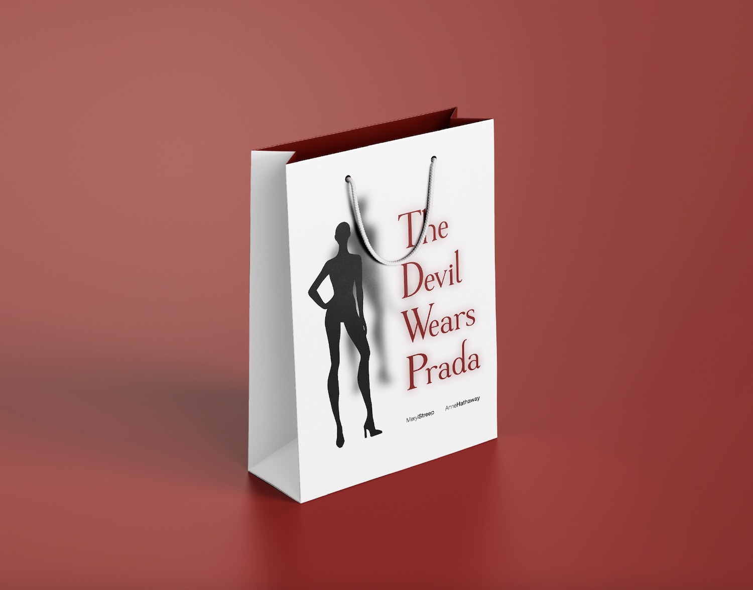 The Devil Wears Prada paper bag mockup