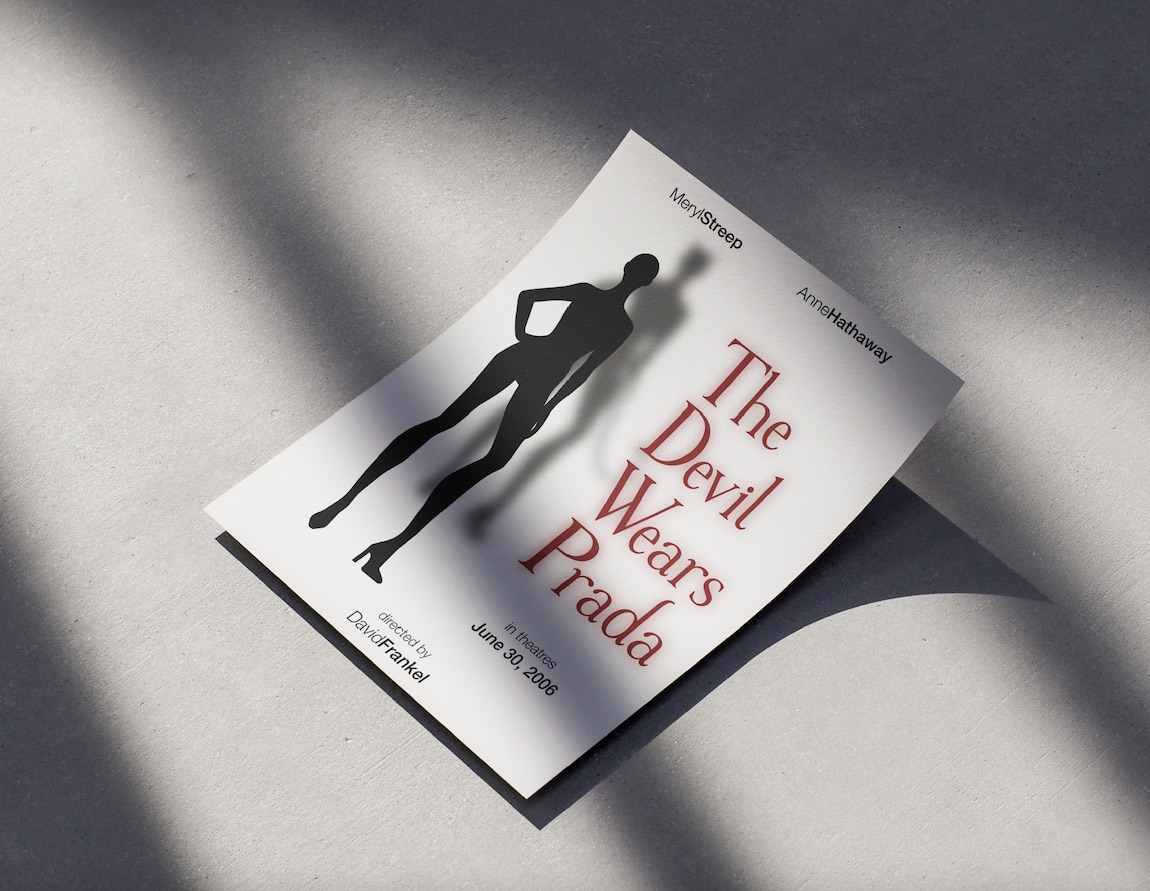 The Devil Wears Prada promotional flyer mockup