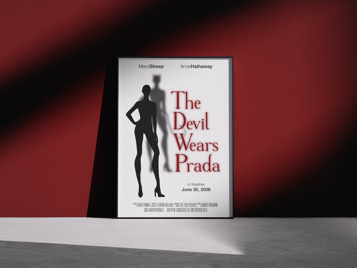 The Devil Wears Prada posterfeaturing a custom typeface